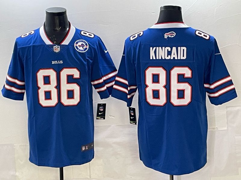 Men 2025 Buffalo Bills 86 Kincaid Blue Nike Limited NFL Jersey style 09